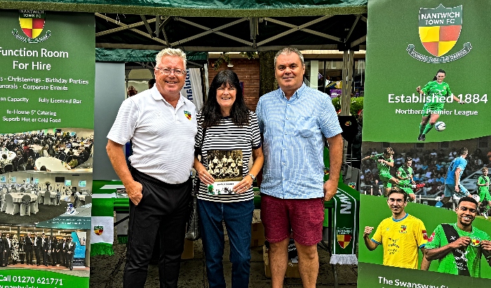 Volunteers from Nantwich Town Football Club on their stall (1)