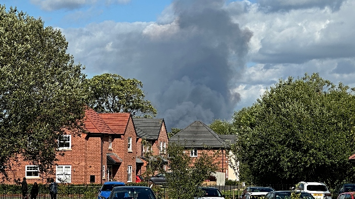 large fire on Catherine Street in Crewe