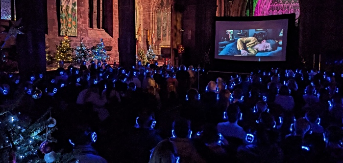 Cinema pic - St Mary's Nantwich - Christmas Tree Festival