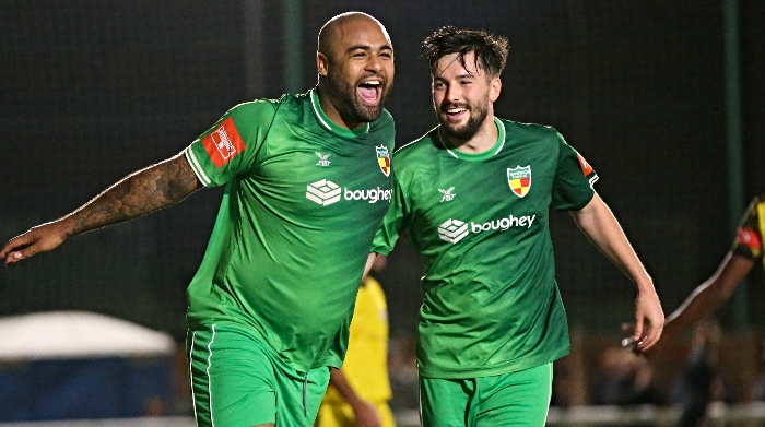 First-half - second Dabbers goal - Courtney Meppen-Walters celebrates his goal (1)