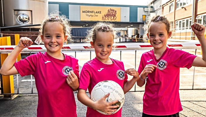 Hat-trick - triplets play for Cheshire Blades Pink Panthers