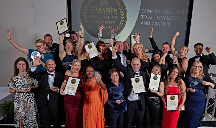 Jubilant winners ay Chamber awards