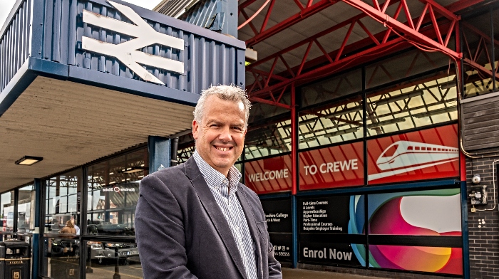 Paul Colman at Crewe Station - South Cheshire Chamber