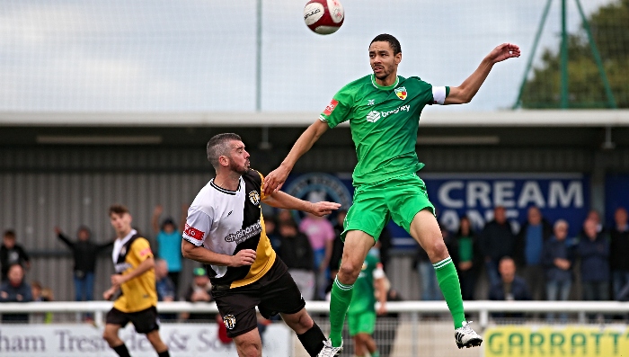 Second-half - Byron Harrison rises to win the ball (1)