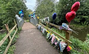 Tributes laid at River Weaver in Nantwich where body found