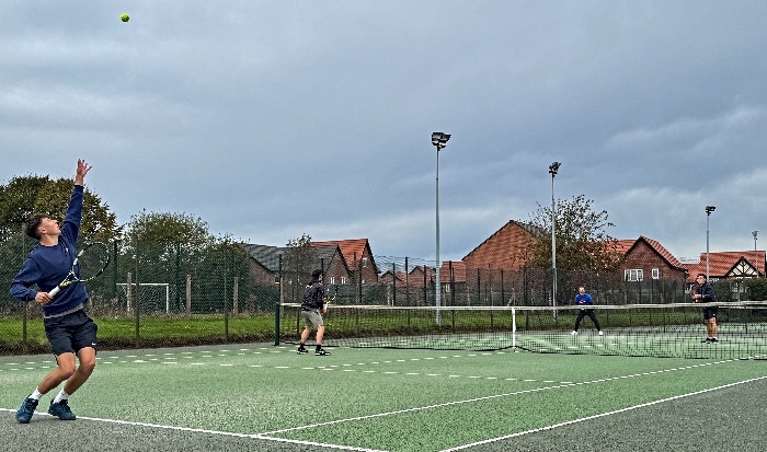 Ben Mckie serves in Men’s Doubles Final (1)