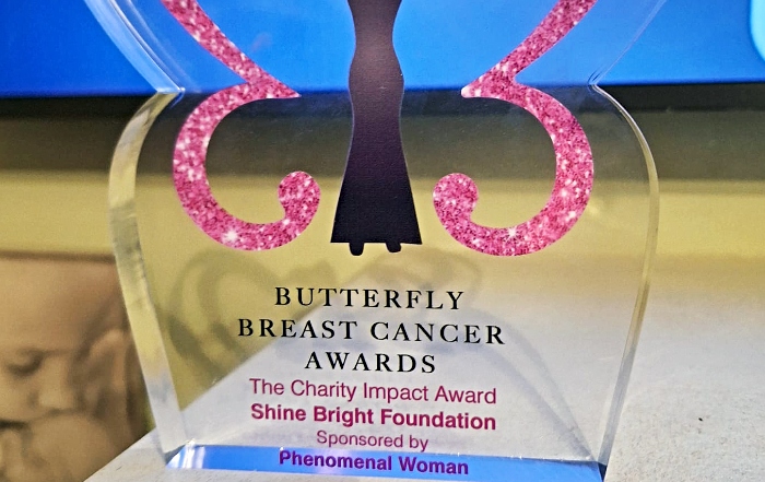 Butterfly Award for breast cancer charity Shine Bright