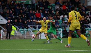 First-half - Byron Harrison eyes the ball for the Dabbers (1)