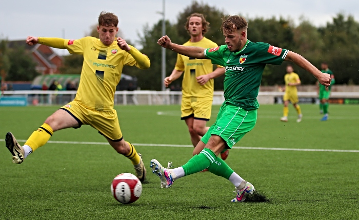 First-half - Kai Evans crosses the ball (1)