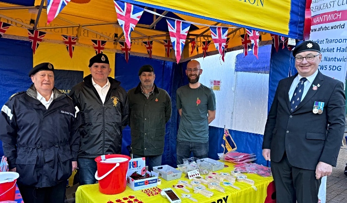 Nantwich RBL launch their Poppy Appeal 2024 on the town square (1)