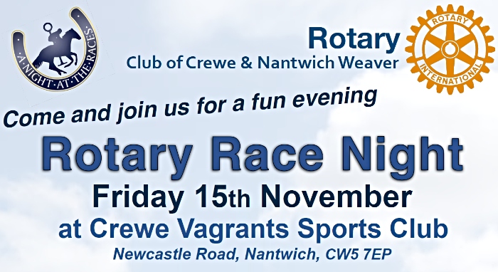 Rotary Race Night poster