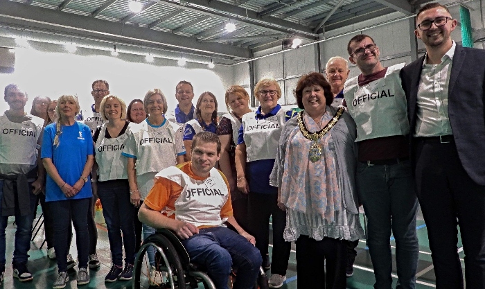 Seahorse SC volunteers with MP Connor Naismith and The Mayor of Crewe, Cllr Dawn Clark (1)