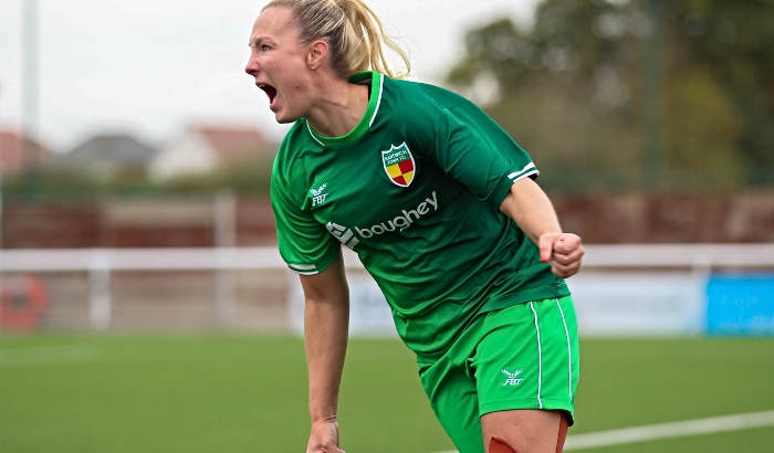 Second-half - second Dabbers goal - Amanda Fallon celebrates her goal (1)