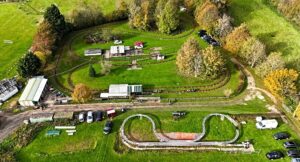 Aerial view of the Peacock Railway in Willaston