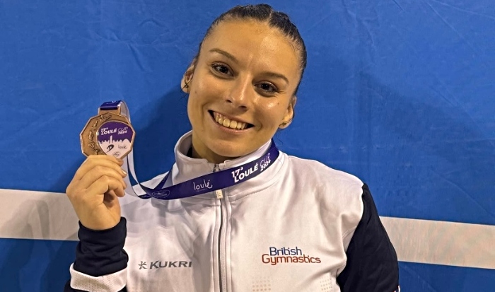 Alicia Evanson - bronze for GB, South Cheshire tumbling gymnast