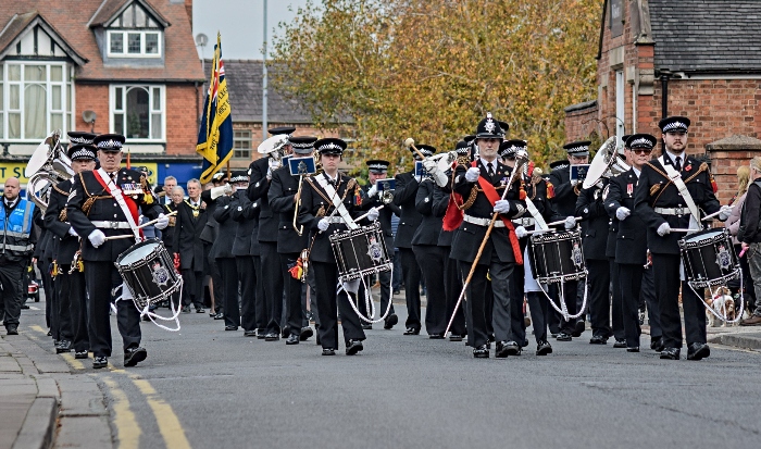 Cheshire Police Band lead parade on Market St en route to the town square (1) (1)