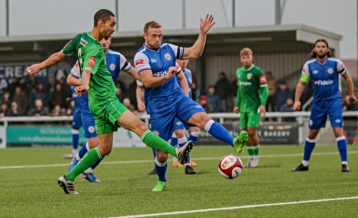 First-half - Byron Harrison on the attack for the Dabbers (1)