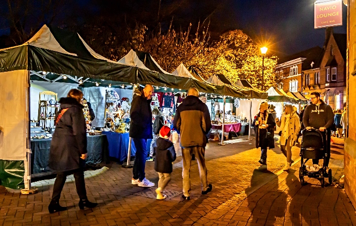 Market Nantwich during lights switch on