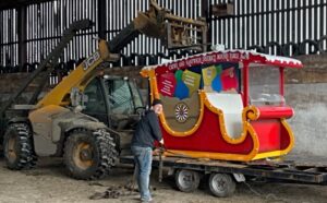 Round Table repairs crumbling Santa float in time for Nantwich tour