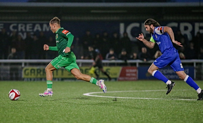 Second-half - Kai Evans races to complete his hattrick (1)