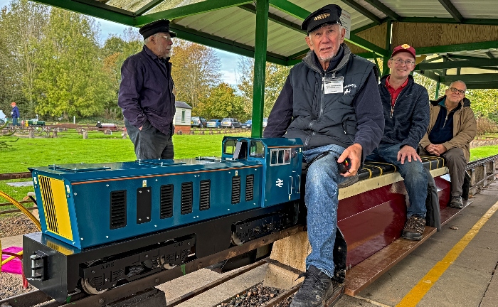 Visitors Chris and Mark look forward to their train ride (1)