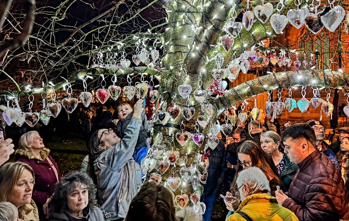 Visitors view the Tree of Light (4) (1)