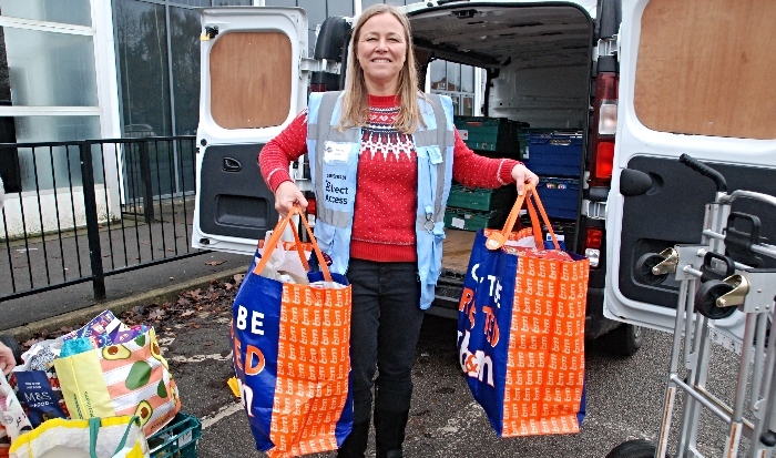 Brine Leas drop and go event for Foodbank