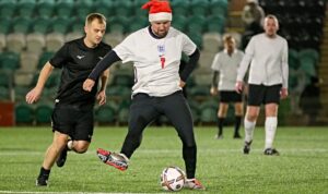 Nantwich Town bring festive cheer to youngsters in hospital