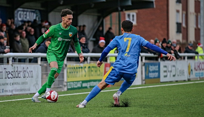 First-half - James Melhado on the ball (1)