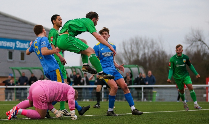 First-half - first Dabbers goal - Tom Pratt reacted to the penalty save rebound to score (1)