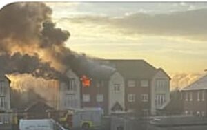 Fire rages through Nantwich apartment as residents evacuated