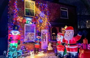 Nantwich and Crewe homes light up for Christmas in festive display