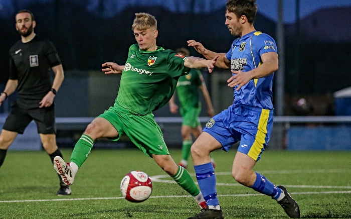 Second-half - Dabbers challenge for the ball (1)