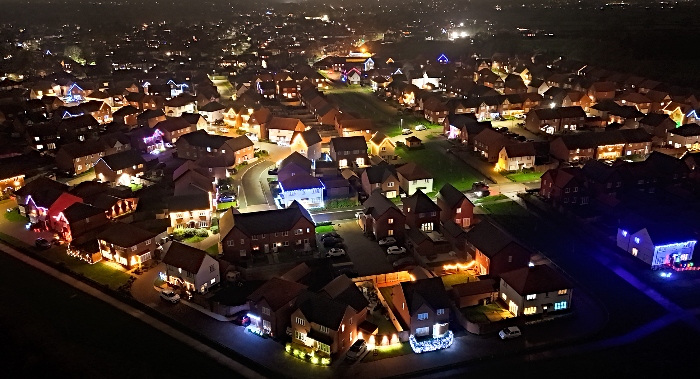 Aerial view Wistaston Brook estate