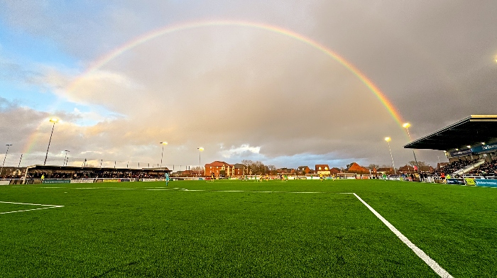 First-half - double rainbow over the Swansway Stadium (1)