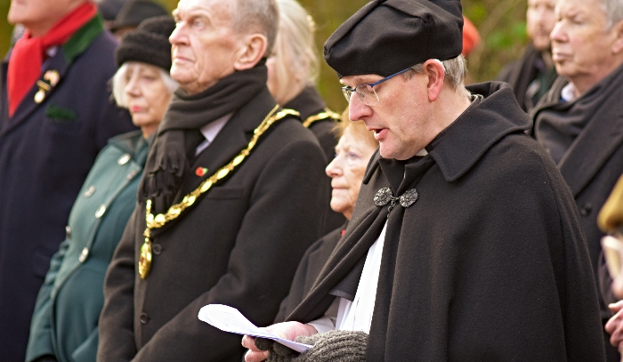 Rector of St Mary’s Church Nantwich Revd. Dr Mark Hart (right) leads the service (1)