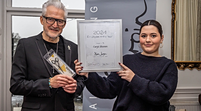 Steven Burgin at Rookery Hall - Steven Burgin Hairdressing 'Employee of the Year' Carys Bowen