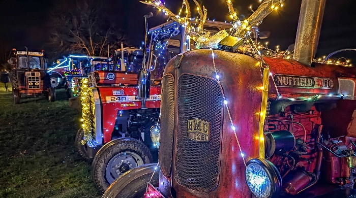 Tractors on display at The Royal Oak in Worleston (3) (1)