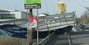 Storm Eowyn blows roof off large cheese factory near Nantwich