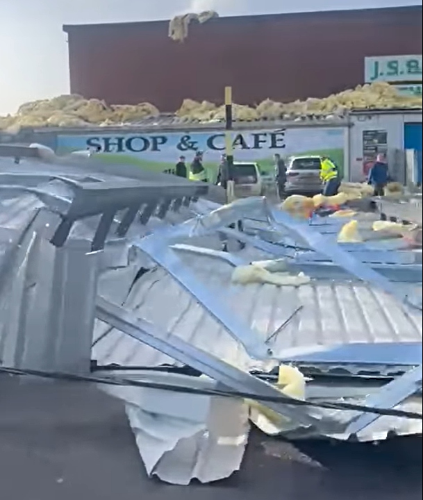 cheese factory roof blows off