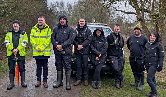 team behind the re-stocking of River Weaver in Nantwich