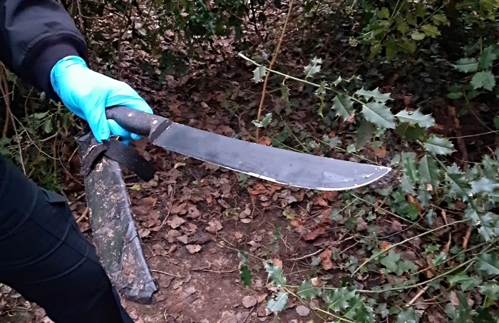 weapon found in Nantwich bush