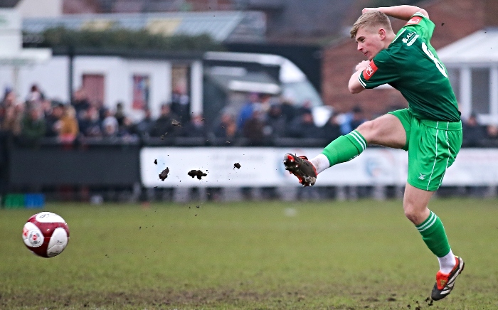 First-half - Matthew Tweedley shoots at goal (1)