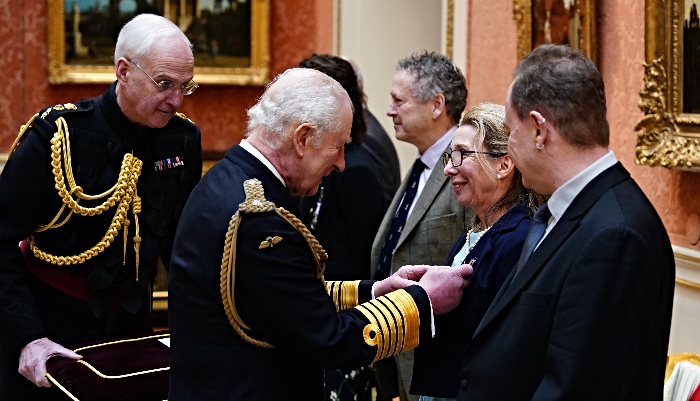 ROYAL Humanitarian Medal for Veronique Heyman - pic by Jordan Pettitt_PA Media