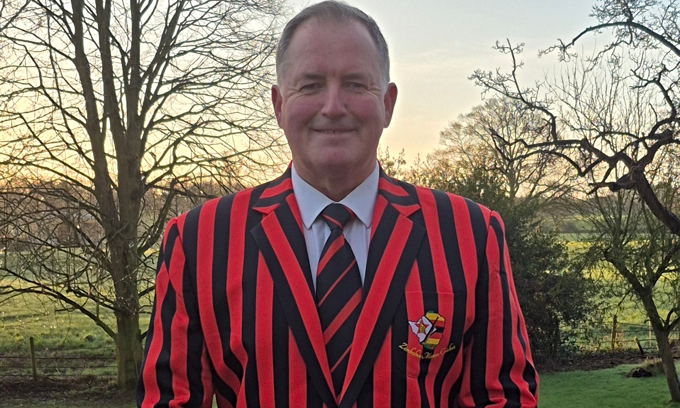 Richard Jarvis in his Zimbabwe jacket at World Cup