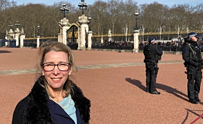 Veronique at Buckingham Palace - Medal