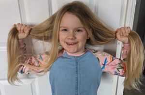 Nantwich girl Cleo, six, donates hair to children’s charity