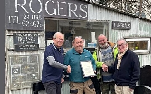 Rogers Masonry certificate by rotary