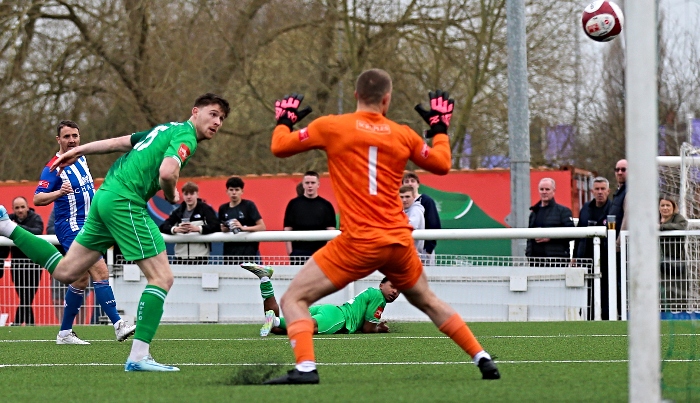 Second-half - Alex Panter heads close for the Dabbers (1)