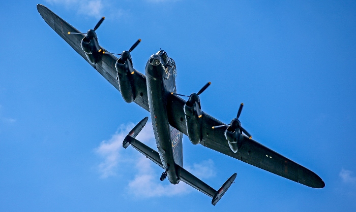 Battle of Britain Memorial Flight Avro Lancaster flypast over Marbury (1) (1)